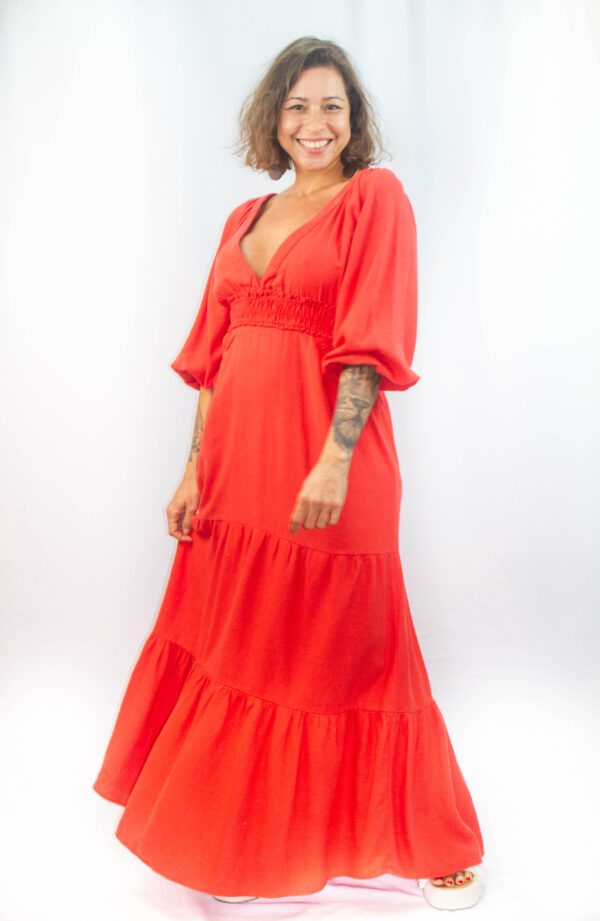Vestido longo Farm