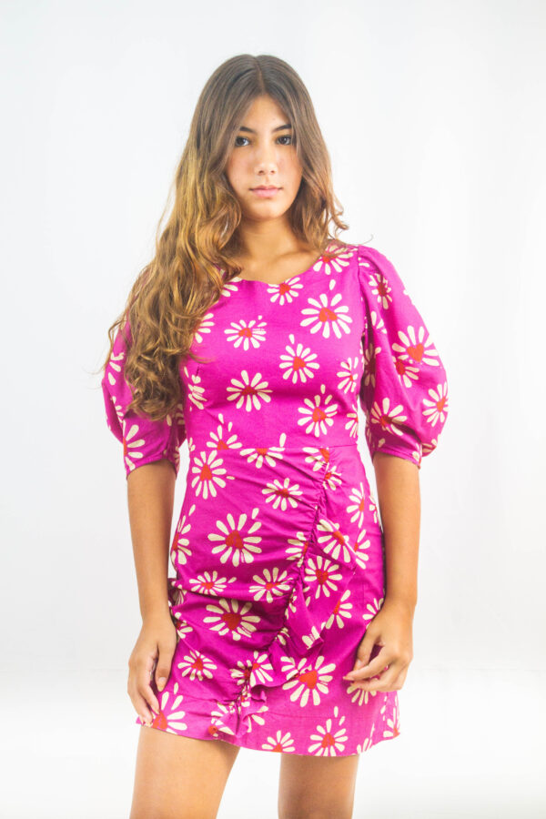 Vestido Farm coração rosa