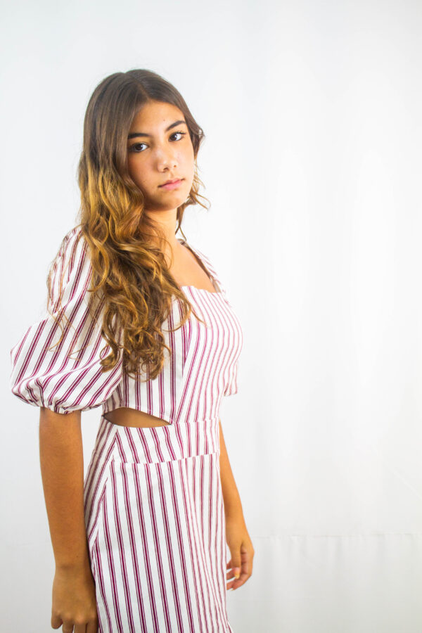 Vestido midi Maria Filó listras - Image 2