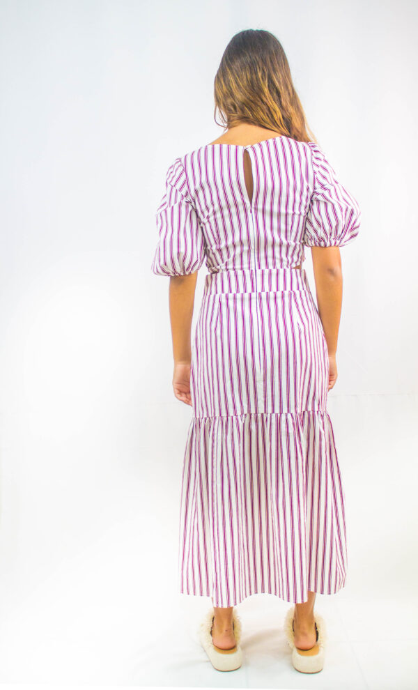 Vestido midi Maria Filó listras - Image 3