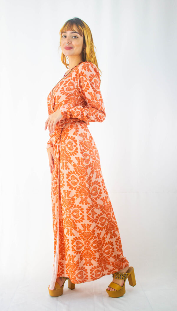 Vestido longo manga Totem - Image 2