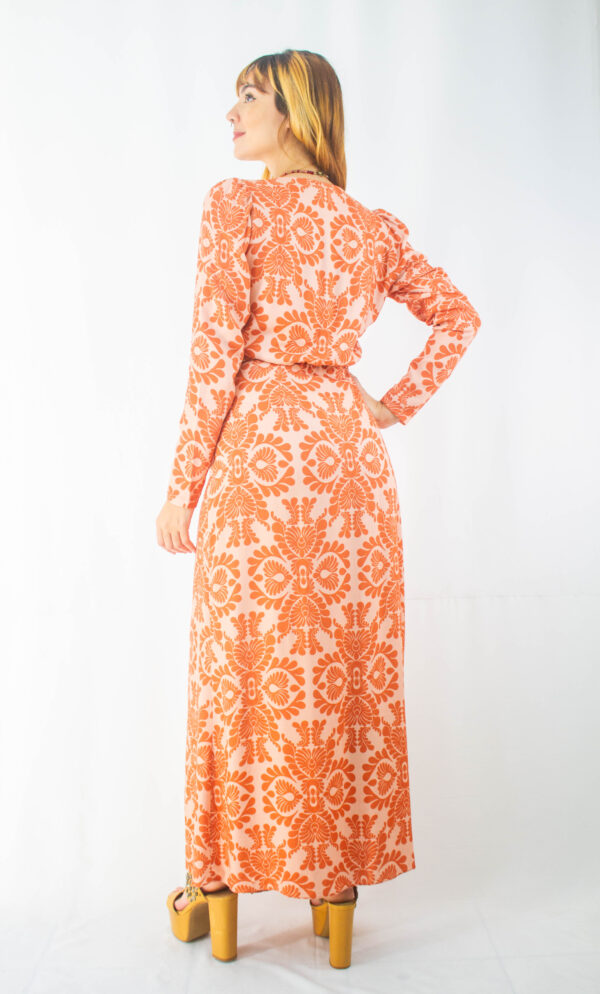 Vestido longo manga Totem - Image 4
