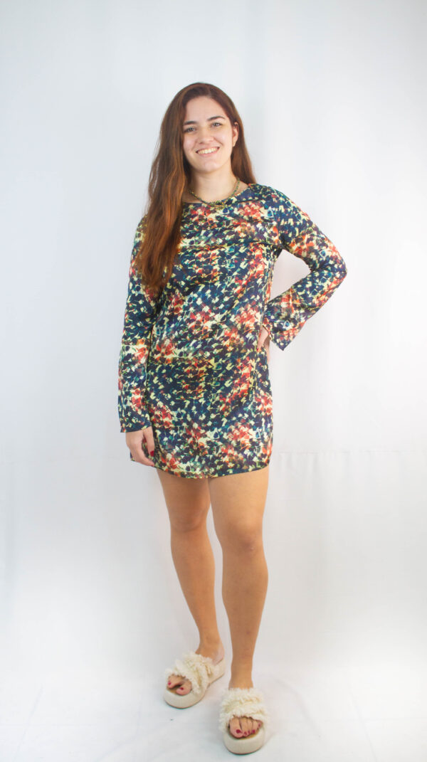 Vestido curto manga Cantão - Image 2