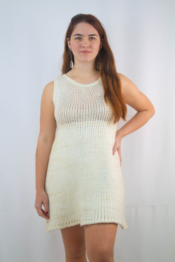 Vestido curto tricô Farm