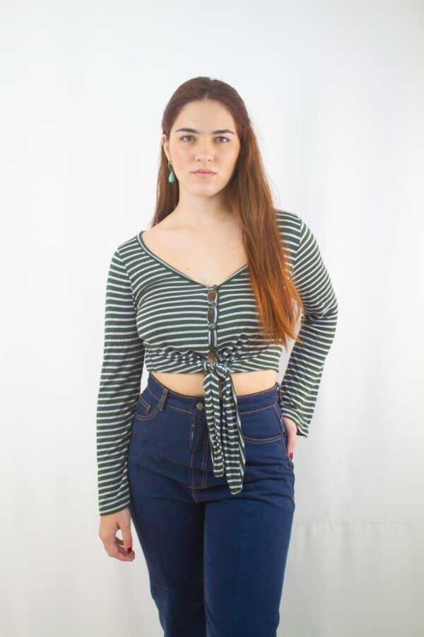 Blusa listras malha Cantão