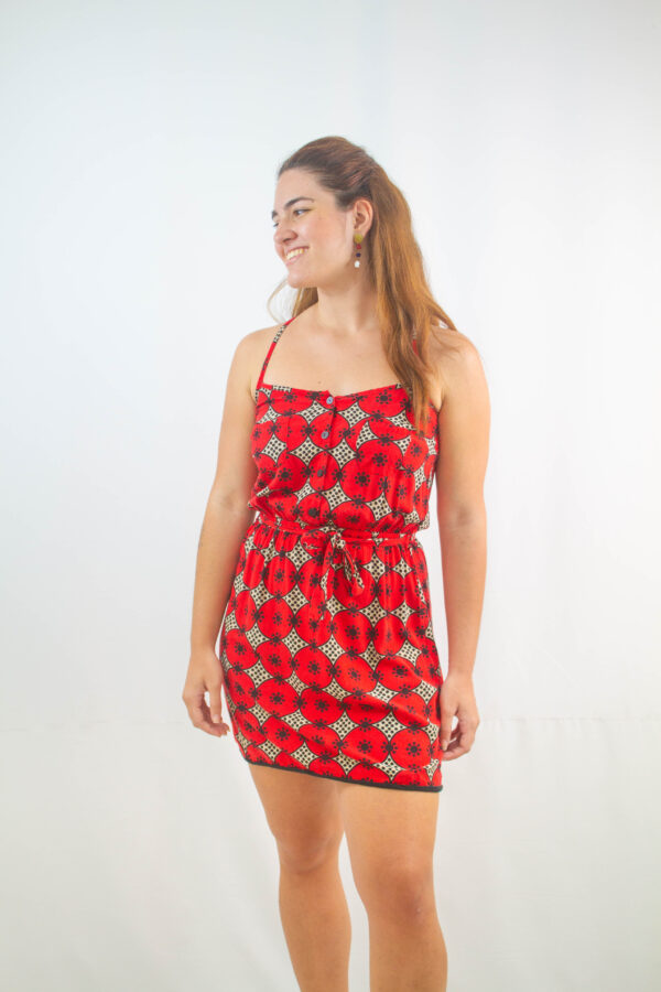 Vestido curto alça Totem